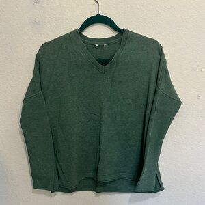 Green V-Neck Sweater
